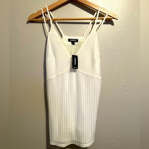 Express Strappy Pleated Lace Cami NWT - Picture 1 of 12